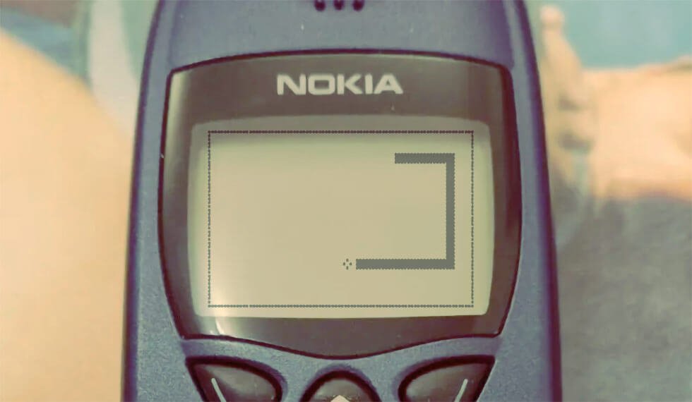 The Snake game on a Nokia 6110